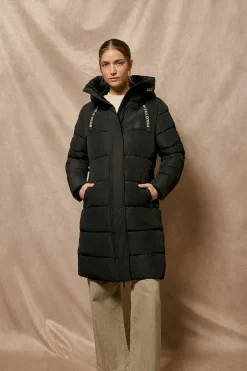 Polo Club Vestes*Manteau Polar avec capuche fixe et détails Noir
