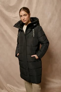 Polo Club Vestes*Manteau Polar avec capuche fixe et détails Noir
