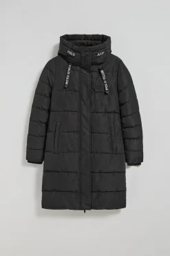 Polo Club Vestes*Manteau Polar avec capuche fixe et détails Noir