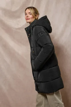 Polo Club Vestes*Manteau Roma couleur e avec capuche amovible et détails Noir