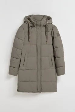 Polo Club Vestes*Manteau Roma couleur avec capuche amovible et détails Taupe