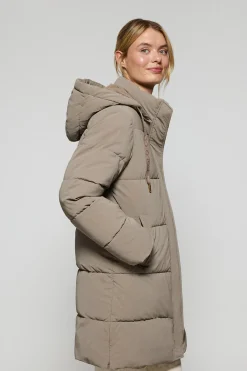 Polo Club Vestes*Manteau Roma couleur avec capuche amovible et détails Taupe