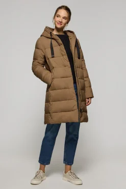 Polo Club Vestes*Manteau Siena marron à capuche fixe et détails Brun