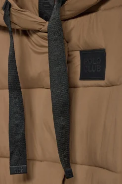Polo Club Vestes*Manteau Siena marron à capuche fixe et détails Brun
