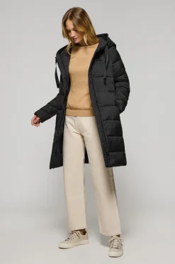Polo Club Vestes*Manteau Siena à capuche fixe et détails Noir