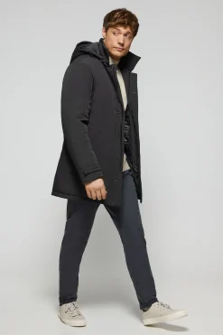 Polo Club Vestes*Manteau Soho classique bleu marine avec capuche amovible et détails Noir