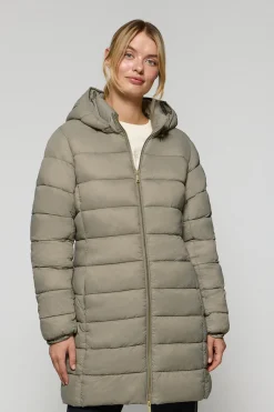 Polo Club Vestes*Manteau ultralight couleur taupe Cecilia à capuche amovible et broderie PC Beige