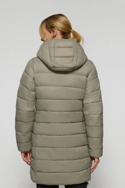 Polo Club Vestes*Manteau ultralight couleur taupe Cecilia à capuche amovible et broderie PC Beige