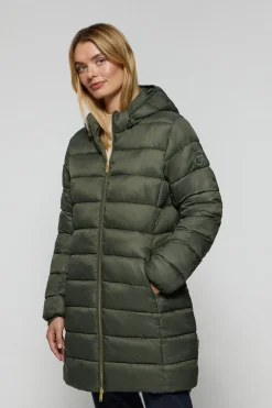 Polo Club Vestes*Manteau ultralight vert Cecilia à capuche amovible et broderie PC Vert forêt