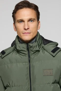 Polo Club Vestes*Manteau vert Staten à capuche amovible et détails Kaki