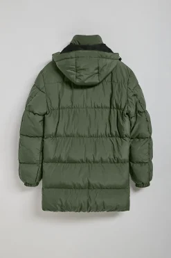 Polo Club Vestes*Manteau vert Staten à capuche amovible et détails Kaki