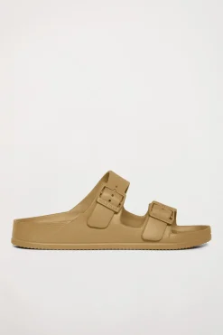 Polo Club Chaussures*Nu-pieds bio pour femme à boucles Camel
