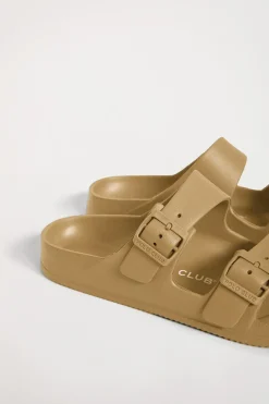 Polo Club Chaussures*Nu-pieds bio pour homme à boucles Camel
