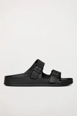 Polo Club Chaussures*Nu-pieds bio s pour femme à boucles Noir