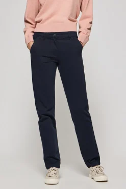Polo Club Pantalons*Pantalon chino May avec broderie sur une poche minimaliste Bleu Marine