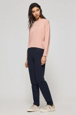 Polo Club Pantalons*Pantalon chino May avec broderie sur une poche minimaliste Bleu Marine