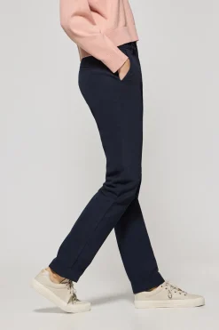 Polo Club Pantalons*Pantalon chino May avec broderie sur une poche minimaliste Bleu Marine