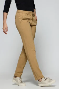 Polo Club Pantalons*Pantalon chino May couleur avec broderie sur une poche minimaliste Sable