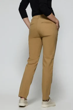 Polo Club Pantalons*Pantalon chino May couleur avec broderie sur une poche minimaliste Sable