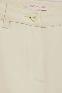 Polo Club Pantalons*Pantalon chino May écru avec broderie sur une poche minimaliste Beige