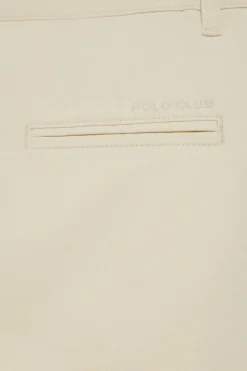Polo Club Pantalons*Pantalon chino May écru avec broderie sur une poche minimaliste Beige