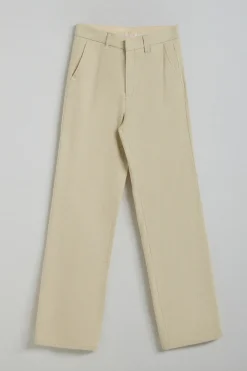 Polo Club Pantalons*Pantalon Tamara en lin et coton couleur avec détails brodés Sable