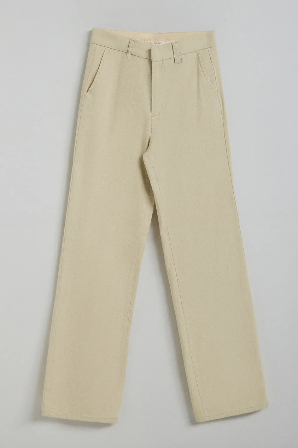 Polo Club Pantalons*Pantalon Tamara en lin et coton couleur avec détails brodés Sable