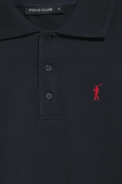 Polo Club Polos*Polo à manches longues à trois boutons avec logo Rigby Go Bleu Marine