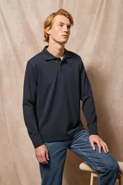 Polo Club Polos*Polo à manches longues à trois boutons avec logo Rigby Go Bleu Marine
