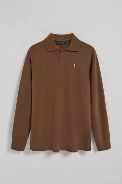 Polo Club Polos*Polo à manches longues à trois boutons avec logo Rigby Go marron Brun