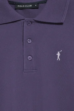 Polo Club Polos*Polo à manches longues à trois boutons avec logo Rigby Go Bleu océan