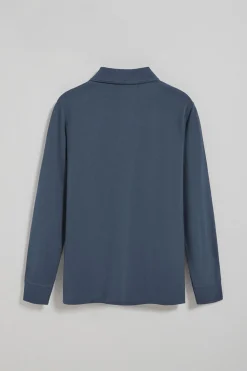 Polo Club Polos*Polo à manches longues à trois boutons avec logo Rigby Go bleu Denim
