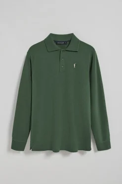 Polo Club Polos*Polo à manches longues à trois boutons avec logo Rigby Go vert Vert chaud
