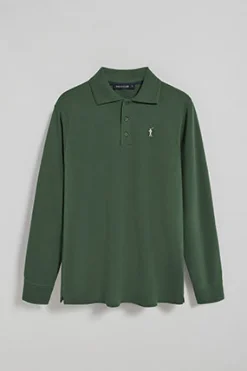Polo Club Polos*Polo à manches longues à trois boutons avec logo Rigby Go vert Vert chaud
