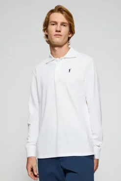 Polo Club Polos*Polo à manches longues à trois boutons avec logo Rigby Go Blanc