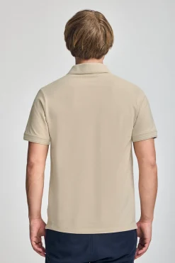 Polo Club Polos*Polo à manches courtes et trois boutons avec logo brodé Rigby Go Beige