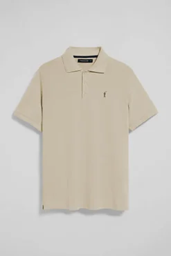 Polo Club Polos*Polo à manches courtes et trois boutons avec logo brodé Rigby Go Beige