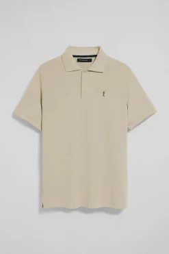 Polo Club Polos*Polo à manches courtes et trois boutons avec logo brodé Rigby Go Beige