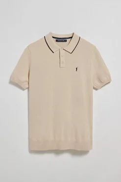 Polo Club Pulls|Polos*Polo en maille avec boutons et broderie Rigby Go Beige