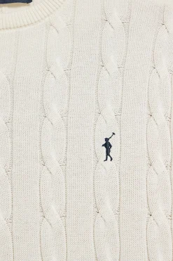Polo Club Pulls|T-Shirts*Polo tressé à manches courtes à logo brodé Beige
