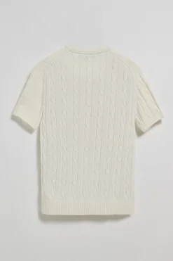 Polo Club Pulls|T-Shirts*Polo tressé à manches courtes à logo brodé Beige