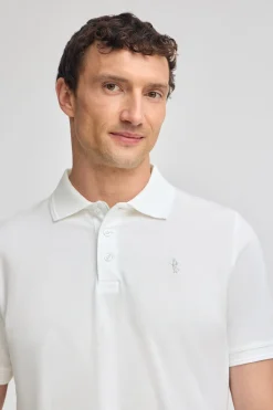 Polo Club Polos*Polo en piqué à manches courtes avec broderie Rigby Best Blanc