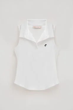 Polo Club Polos*Polo sans manches à logo brodé Blanc
