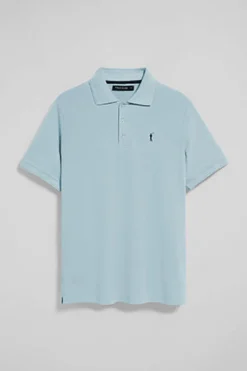 Polo Club Polos*Polo bleu clair à manches courtes et trois boutons avec logo brodé Rigby Go Bleu ciel