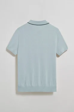 Polo Club Polos|Pulls*Polo bleu clair en maille avec boutons et broderie Rigby Go Bleu ciel