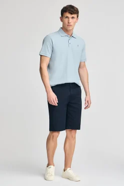 Polo Club Polos*Polo bleu clair en piqué à manches courtes avec broderie Rigby Best Bleu ciel