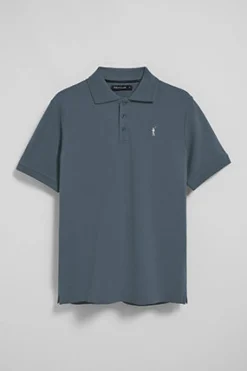 Polo Club Polos*Polo bleu à manches courtes avec logo brodé Rigby Go Denim