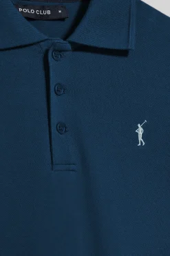 Polo Club Polos*Polo à manches courtes et trois boutons avec logo brodé Rigby Go Bleu Indigo