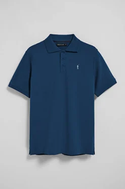 Polo Club Polos*Polo à manches courtes et trois boutons avec logo brodé Rigby Go Bleu Indigo