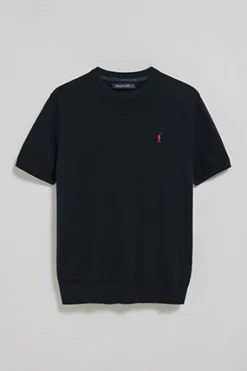 Polo Club Pulls|T-Shirts*Polo à col ras du cou et manches courtes à logo brodé Bleu Marine